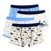 4 Piece Kids Boys Underwear Cartoon Children's Shorts Panties for Baby Boy Boxers Stripes Teenager Underpants 4-14T 211122