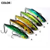 DHL Delivery Submerged Pencil VIB Fishing Lure Hard Bait Minnow Crankbait Life-Like Swimbait Bass Fishing Baits Set with 3D Fish Eyes, Strong Treble Hooks