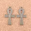 34 pièces Antique argent plaqué Bronze plaqué égyptien ankh symbole de vie pendentif à breloques collier à faire soi-même Bracelet résultats de bracelet 38*21mm