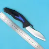 0427 Flipper Knife 9Cr18Mov Satin Blade G10 Handle Ball Bearing Folding Knives With Retail Paper Box