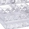 Organisation de stockage de salle de bain diamant modèle bijoux présentoirs cosmétiques ensemble de deux pièces