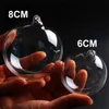 Promotion Accueil Jardins De Mariage Décoration De Noël Ornement Clair Verre Rond Boule Boule Décoration 5Pack T200117