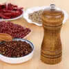 Peppar och saltverk, trä justerbar kvarn krydda för professionell hem kök användning 5inch 8inch 10inch 210611