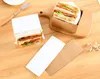 Kraftpapper Smörgåsar Wrapping Box Tjockt ägg Toast Bröd Frukost Förpackning Box Burger Teatime Papper Bricka