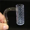 Rökning Dominess Quartz Nail 14mm Man 90 grader 100% Real Quartz Banger Nails för Silikon Vattenrör Bong Hookah Oil Rig Shisha