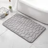 Tapis Inya Tapis de bain en mousse à mémoire de forme Tapis de salle de bain pavés Tapis de bain gris pour salle de bain 40x60cm Tapis de bain lavables en machine 210305