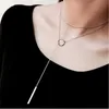 Cercle bande longue chaîne colliers collares kolye bijoux femme collier ras du cou S-N51