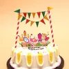 1set Happy Birthday Cupcake Topper Cake Flags Dinosaur Pirate Baking Decoration Baby Shower Party Supplies Y200618