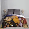 البطانيات مغامرات Teddy Ruxpin Grubby Fantasy Cartoon Blanket Flannel Wooly Whatsit رميات دافئة لفرايف الشتاء