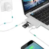 6 in 1 Dual USB Type C Hub Adaptateur de hub Support dongle USB 3.0 Charge rapide PD Thunderbolt 3 SD TF Card Reader pour MacBook457N