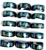 30 個ブルー 316L ステンレス鋼ドラゴンリングヴィンテージメンズクールファッション品質 Jerwelry 卸売真新しいリング