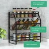 Opslag Flessen Potten 3 Tier Kruidenrek Badkamer Keuken Aanrecht Plank Houder Organizer Ophangrekken Seasoning8843466