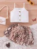 Baby-Cami-Top mit Knopfleiste vorne und Rock mit Schlangenleder-Print SIE