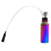 Mini Style Arcobaleno Narghilè Shisha Pipa ad acqua in vetro da fumo 120MM Alluminio Metallo Tabacco Olio Rig Cera Pipa ad acqua ForWater Pipes Bong 299 V2