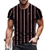 T-shirt voor mannen gestreepte mode heren zomer katoenen t-shirts Mannelijke Oversized Tee Shirt Print Grappige Casual T-shirt voor Man Casual G1217