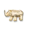 Stift broscher muylinda matt guld noshörning metall brosch djur stift man kvinnor kostym smycken broche halsduk tröja clip Seau222