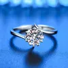 Moissanit smycken s 1ct diamant 925 d färg boho par hjärta moissanit silver ringar kvinnor