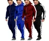 Zipper Tracksuit Moda Lado Listrado Hoodies Hoodies Jacket Calças de Jaqueta Ternos Homens Casual Sweatsuit Top Quality