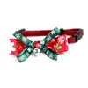 Dog Apparel Christmas Bow Tie Pet Dogs Bowtie Collar Acciessories Grooming Supplies Holiday Decoration Bell