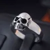 ZABRA Reale 925 Sterling Silver Punk Skull Anello Uomo Anelli Vintage per uomo Donna Amanti Moda Cool Gioielli Anelli De Plata 925 225912188