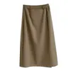 Goplu's Skirts韓国風アンクルレングスハイウエストブラック梨花Mujer Faldas Moda 210621