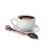 Naturalna łyżka kryształowa Amethyst ręcznie rzeźbione długie rączka mieszania kawy łyżka DIY domowy zestaw herbaty Akcesoria RRA10713