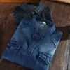 Brother Wang Brand Spring Mäns Casual Black Denim Shirt 100 Bomull Fashion Slim Långärmad T-shirts Man Kläder 210721