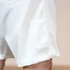Sommar Oversize White Denim Shorts Men Multi-Fickor Casual 100% Bomull Jeans Plus Storlek Kläder 210716