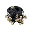 Veel 100 stks Gold Ball Hair Bands Dubbellaags Paardenstaart Houder Rubber Elastische Accessoires Meisjes Dames Tie Gom