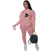 Partihandel Autumn Women Tracksuits Two Piece Set Off Axel Lantern Sleeve Casual T Shirt Traw Pant Out Outfits Ladies Mode Leisure Clothes