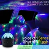 Auto Draagbare DJ Lamp LED-verlichting Stage Star Sky Top Trystal Magic Ball USB Opladen Voice Control Kerstmorage D33
