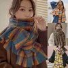 2021新しいファッションカシミアの女性の格子縞のスカーフ冬の暖かいショールとラップバンダナパシュミナ長いタッセルの女性Foulard厚い毛布