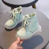 Kinderen Herfst Britse Stijl Martin Laarzen Jongens en Meisjes Soft-Soled Antislip All-Match Korte Laarzen Baby Zipper Peuterschoenen 210713