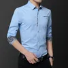 Мужская повседневная рубашка рубашка 2022 мода с длинным рукавом хлопчатобумажная мужская стройная подходит для мужчин бренд одежды негабарит плюс Szie 5XL