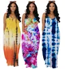 Verão feminino tie tingido vestidos saias deslizamento solto tie dye saias longas roupas de verão S-XL magro embalado saia quadril dhl navio 4600