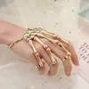 Halloween Bracelet for Women Gothic Punk Hand Skull Skeleton Elasticity Adjustable Bracelet Bangles Femme Party Accessories Q0719