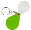 Optiska instrument 10X Förstoringsglas Folding Förstoringsglas Handhållen glaslins Plast Portable Keychain Loupe Green Orange GWB14363