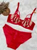 Nxy sexy set 2021Sexy rode huwelijk feestelijke lingerie slips geluk kanten bralette ultradunne grote borsten tonen kleine ontvangst van borstbeha set 1127