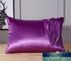 pure color Silk Pillowcases Mulberry Pillow Case without Zipper for Hair and Skin Hypoallergenic Bedding Supplies 48x74cm Factory price expert design Quality