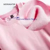 MOINWATER Women Fleece Warm Hoodies Lady Casual Streetwear Sweatshirt Female Thick Tops Outerwear for Winter MH2013 201208