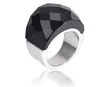 stainless steel ring Fashionable crystal glass lady multi-color rings EU size 6 to 10