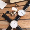 Designer Mens Watch D&w Women Fashion Watches Daniel's Black Dial Leather Strap Clock 40mm 36mm Montres Homme es