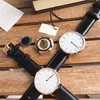 Designer masculino DW Women Fashion Watches Daniel039s Black Dial Leather Strap Clock 40mm 36mm Montres Homme9013626