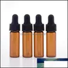 Packing Office School Business Industrial4ML Droper Bottles Clear Amber Blue Glass Prov Bottle Class For E Liquid With Black Lids 3000P