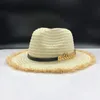 Stingy Brim Hats Women's Summer Hat Lady Raffia Beach Sun Casual Panama Straw Girls Cap Visor Man Sombrero Chapeau Femme