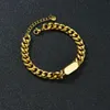 Link, Chain Fashion 8mm Punk Gold Color Stainless Steel Oval Bracelet Charms Cuban Bracelets For Women Man Jewelry Party Couples Gifts