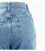 1886 youaxon bomull vintage hög midja mamma jeans kvinnor blå svart denim byxor pojkvän jean femme för kvinnor 210922