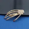 Śmieszne Styl Metalowe Klipy Włosów Hairpin Barrettes Fashion Hand Claw Diament Diamond Hairpins Barrette