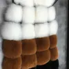 Giacche in pelliccia sintetica senza maniche per le donne Gilet lungo in pelliccia di volpe finta invernale Plus Size moda spessa giacca in peluche calda soprabito femminile 210222