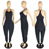 Partihandel Bulk Haroun Byxor Rompar Kvinnor Jumpsuits Overaller One Pont Pant Sexig Loose Playsuit Fashion Solid Jump Suit Kvinnor Kläder KLW7338